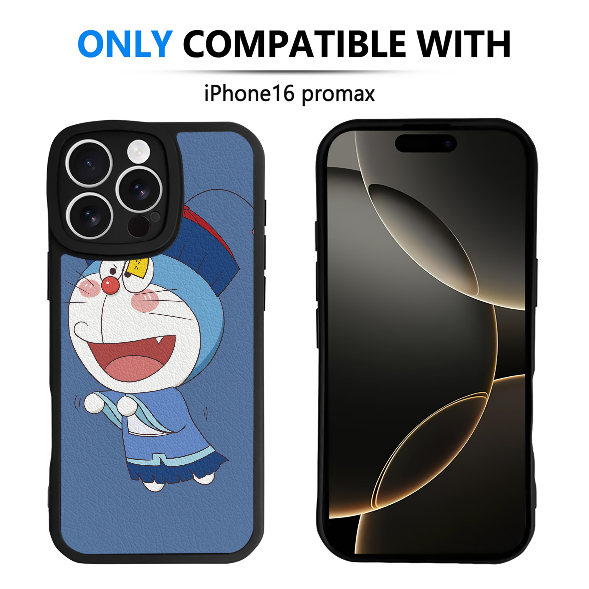 （画像用） ドラえもん Doraemon 【iPhone 16シリーズ対応】シリコンスマホケース（レザー調） 材質：シリコン